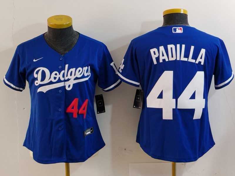 Youth Los Angeles Dodgers #44 Vicente Padilla Number Blue Cool Base Stitched Jersey->mlb youth jerseys->MLB Jersey